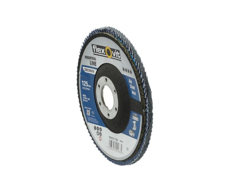 Flexovit Industrial Line lamellrondell konisk K120 125 x 22 mm – 10 stk
