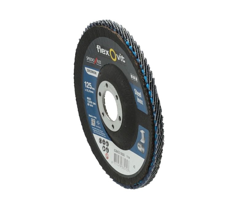Flexovit Speedoflex lamellrondell konisk K40 125 x 22,23 mm – 10 stk